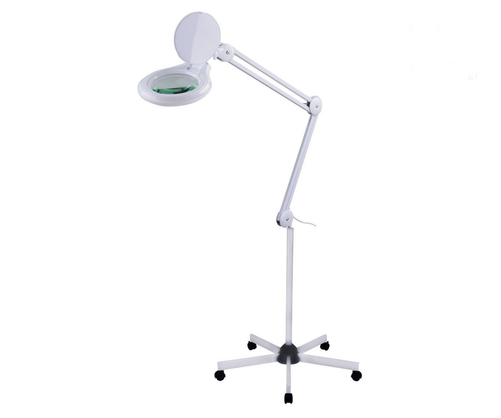 10W Magnifier lamp 5-D with dimmer and wheeled stand