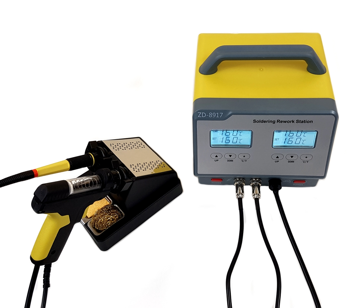 Soldering & Desoldering Station ESD with 2 displays